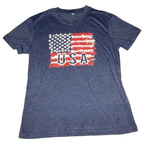 USA Graphic Tee U Neck Women’s Medium